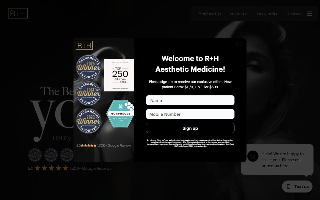 R+H Medicine — Branding refresh, website design and development, email infrastructure, photography, and copy for a medical practice